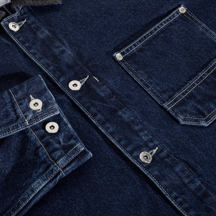 Ezra Jacket With Flannel Lining - Indigo