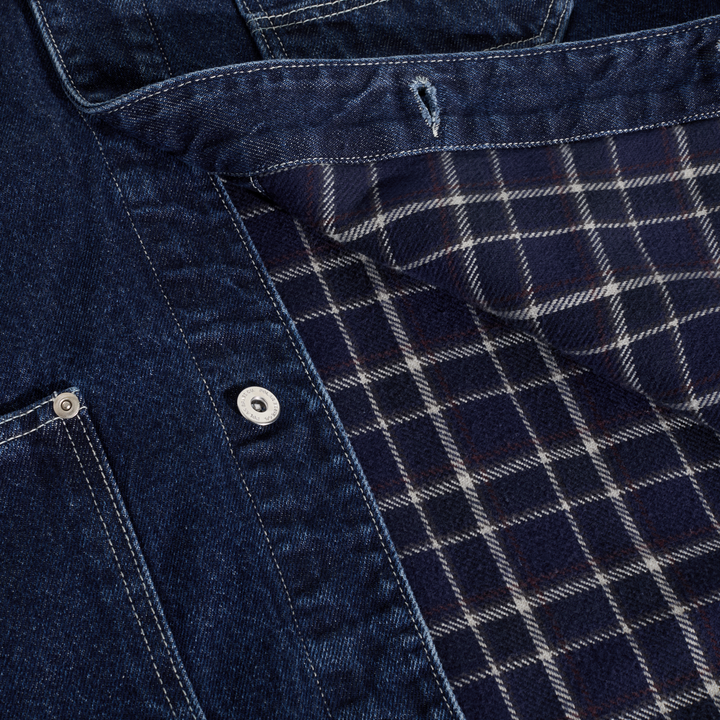 Ezra Jacket With Flannel Lining - Indigo