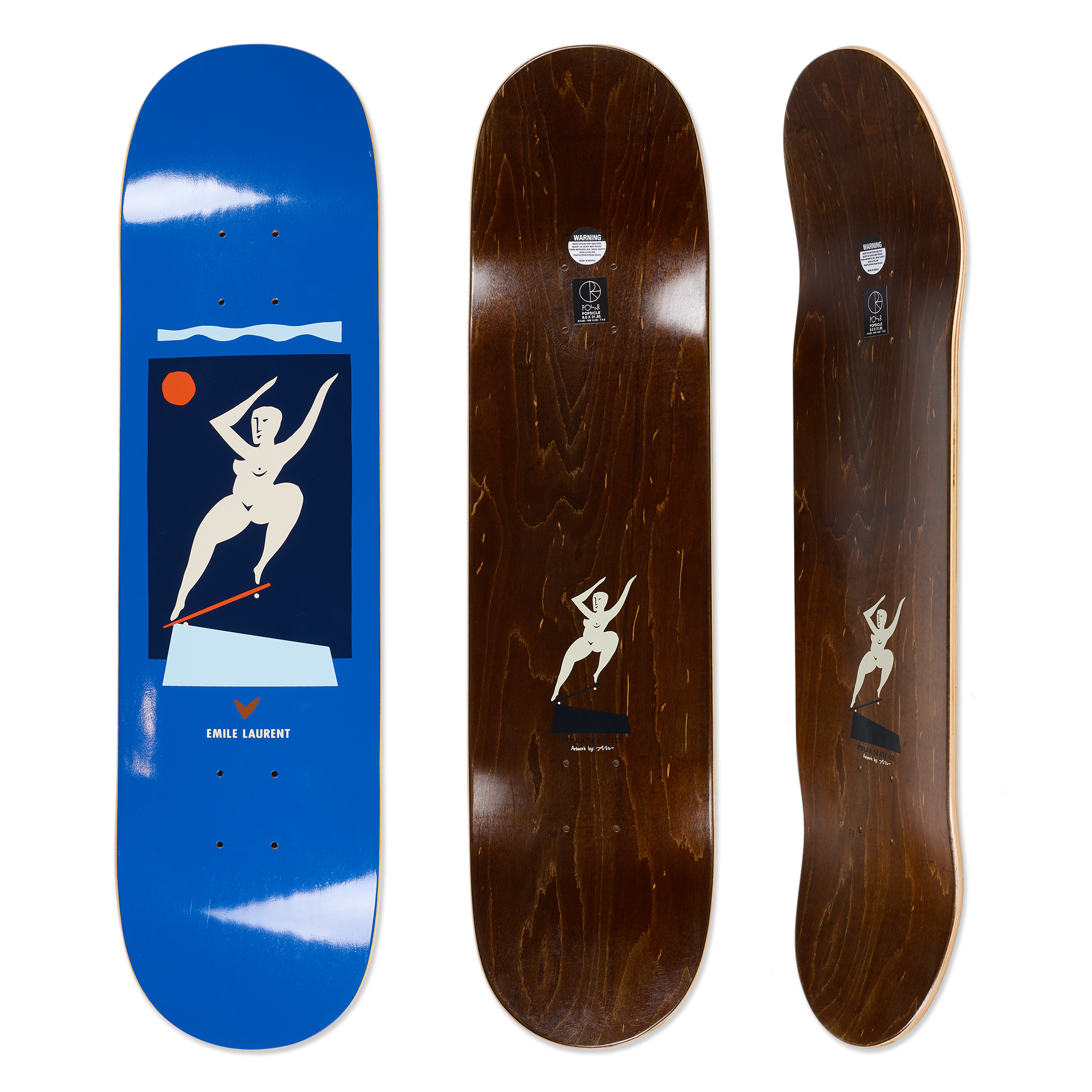 Deck | Emile Laurent - Crooks - Blue – Polar Skate Co. Deck | Emile Laurent - Crooks - Blue – Polar Skate Co.