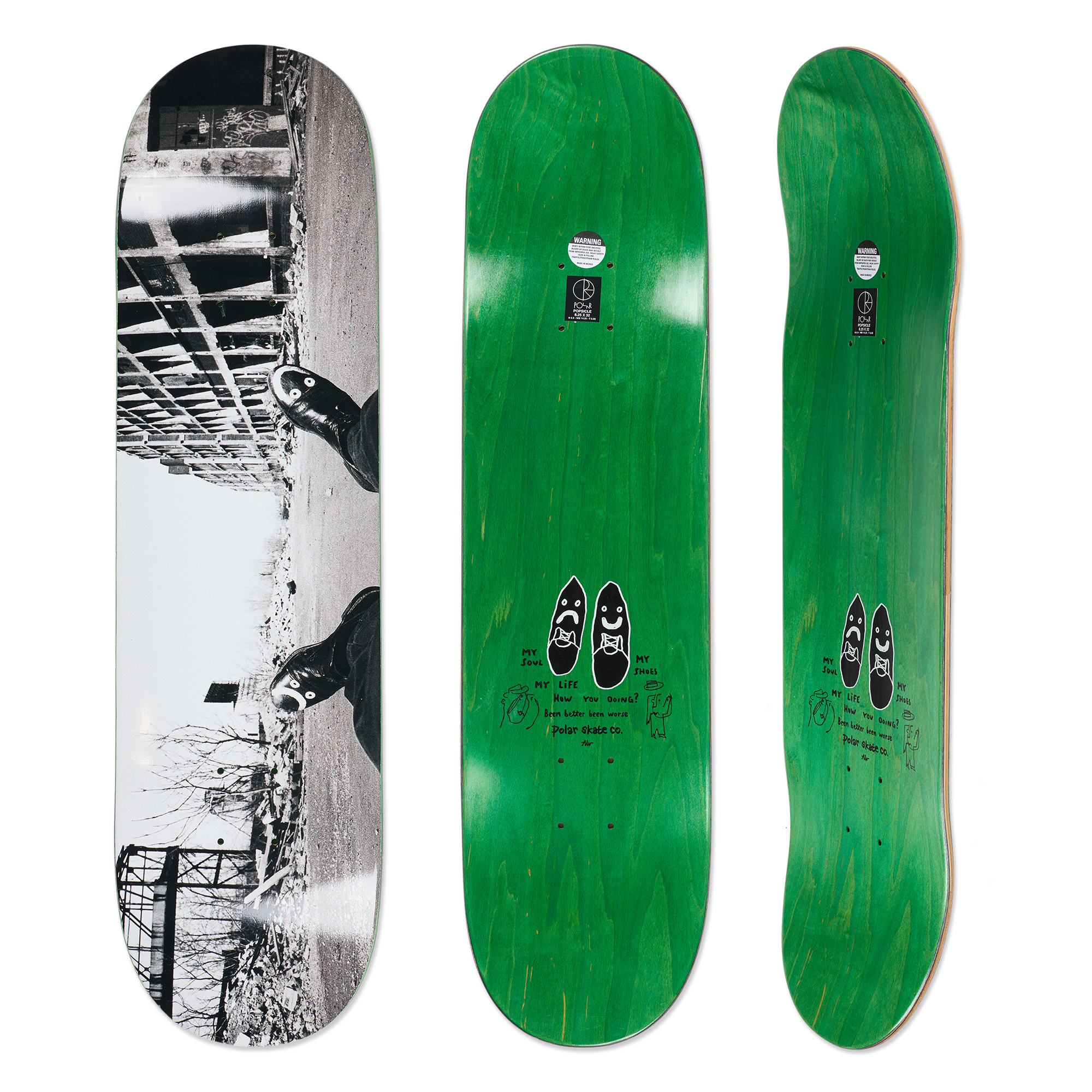 Polar　8.25 Deck | Happy Sad - Detroit – Polar Skate Co.