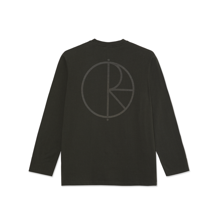 Steve LS Tee | Stroke Logo - Dirty Black
