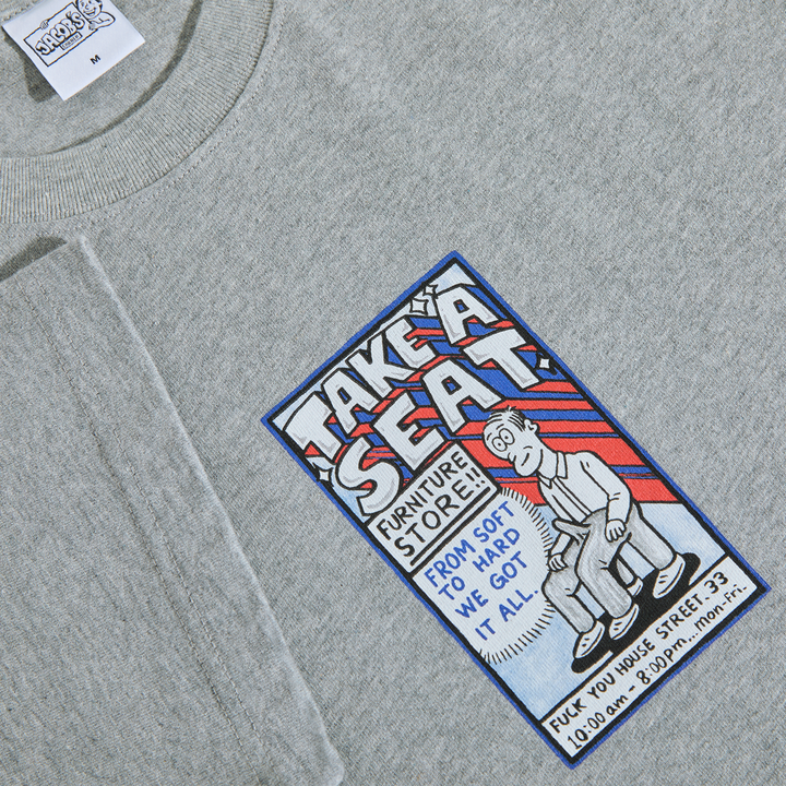 Tee | Take A Seat - Heather Grey