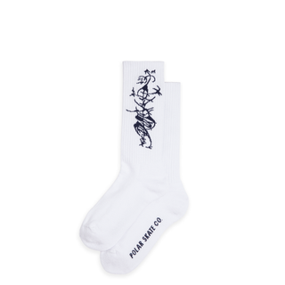Rib Socks | Long | Tribal - White/Navy