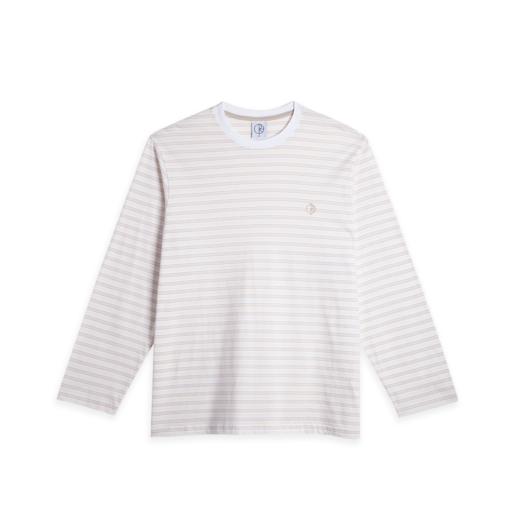 Steve LS Tee | Stripe - White/Taupe – Polar Skate Co.