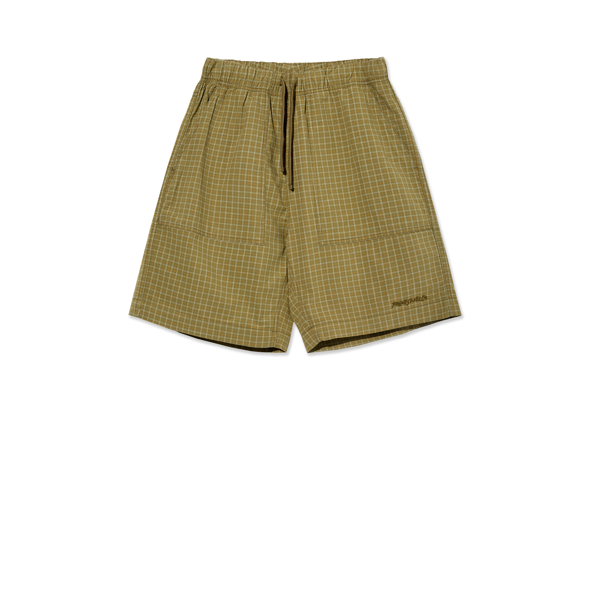 Hike Shorts | Cotton - Olive Check – Polar Skate Co.