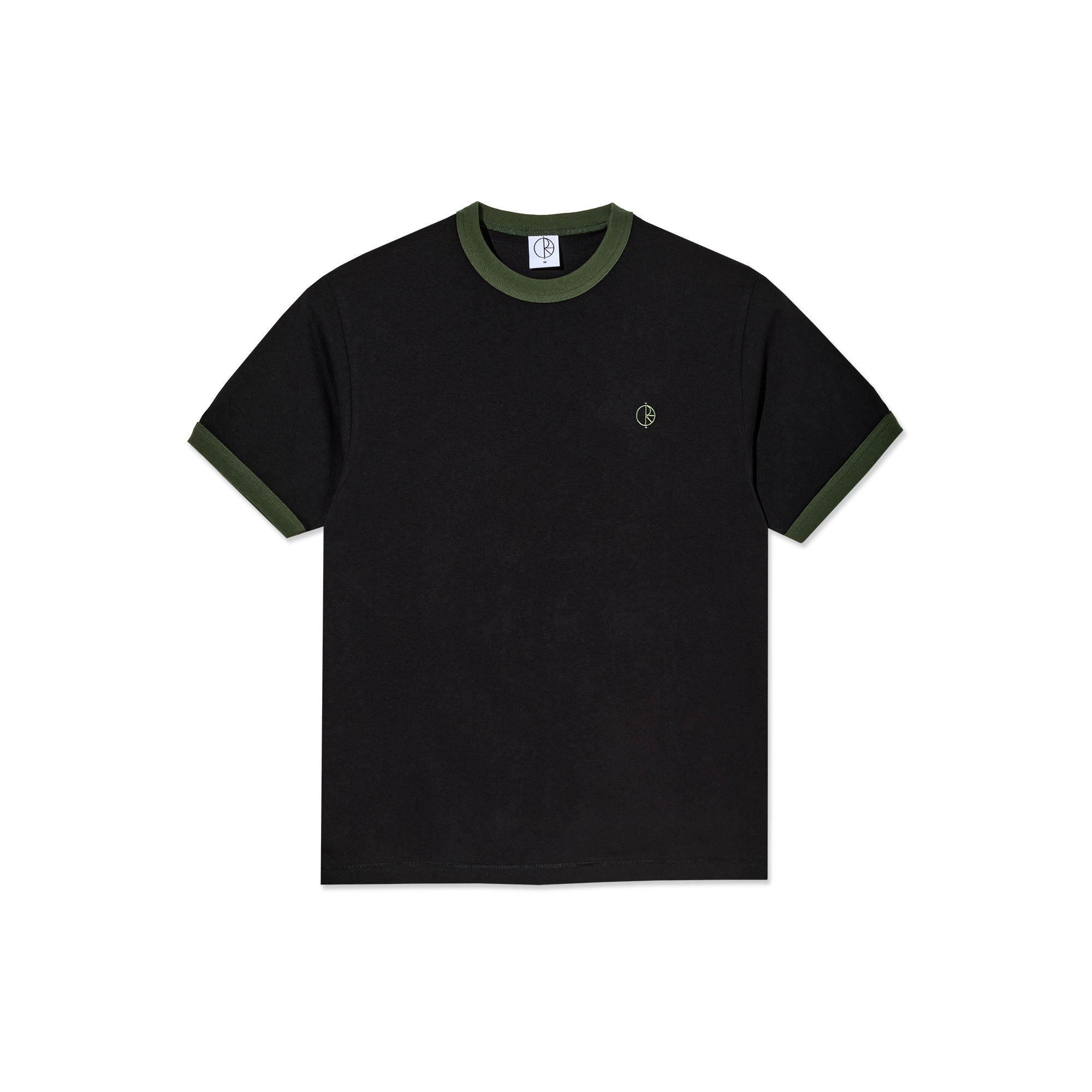 Ringer Tee - Black/Uniform Green – Polar Skate Co.