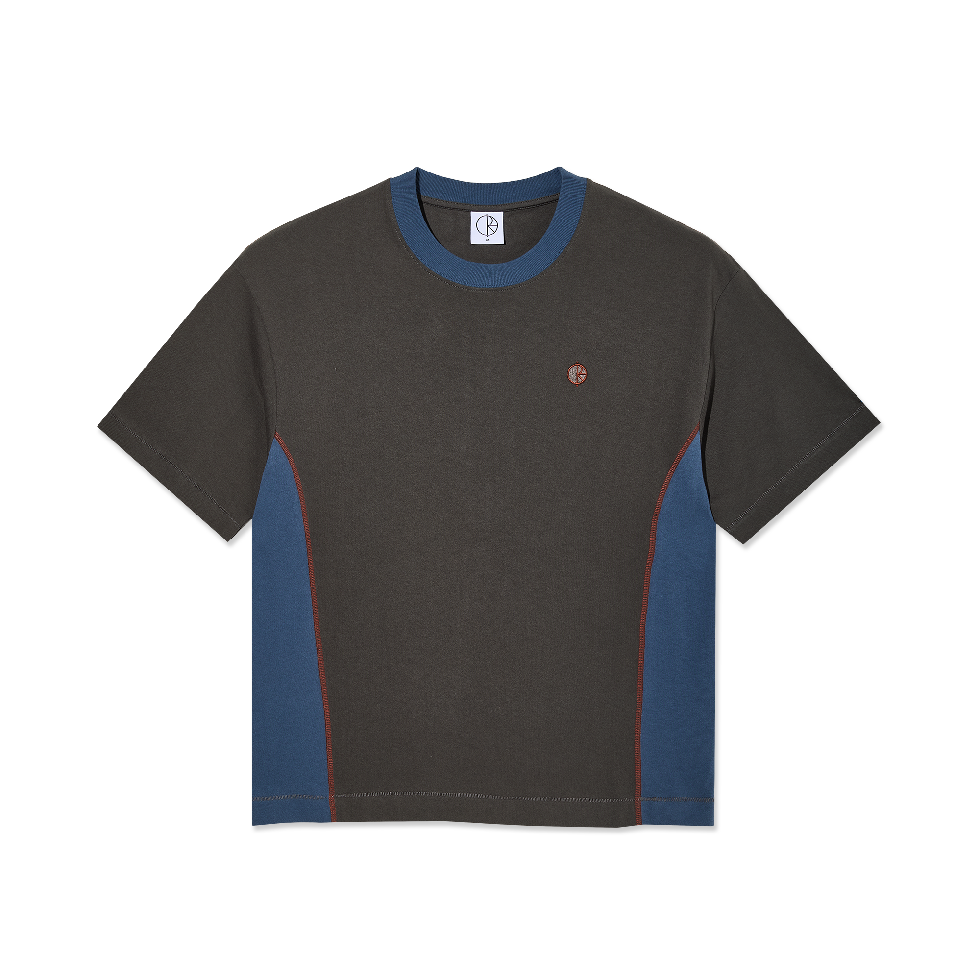Surf Panel Tee - Dirty Black/Grey Blue – Polar Skate Co.