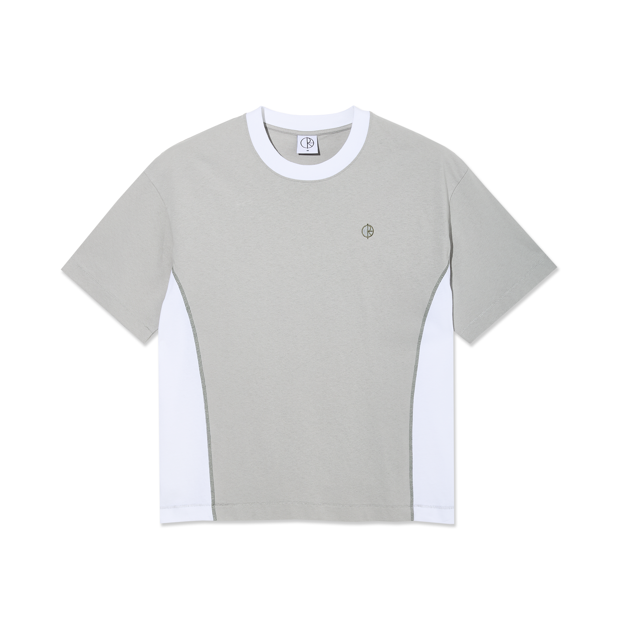 Surf Panel Tee - Silver/White – Polar Skate Co.