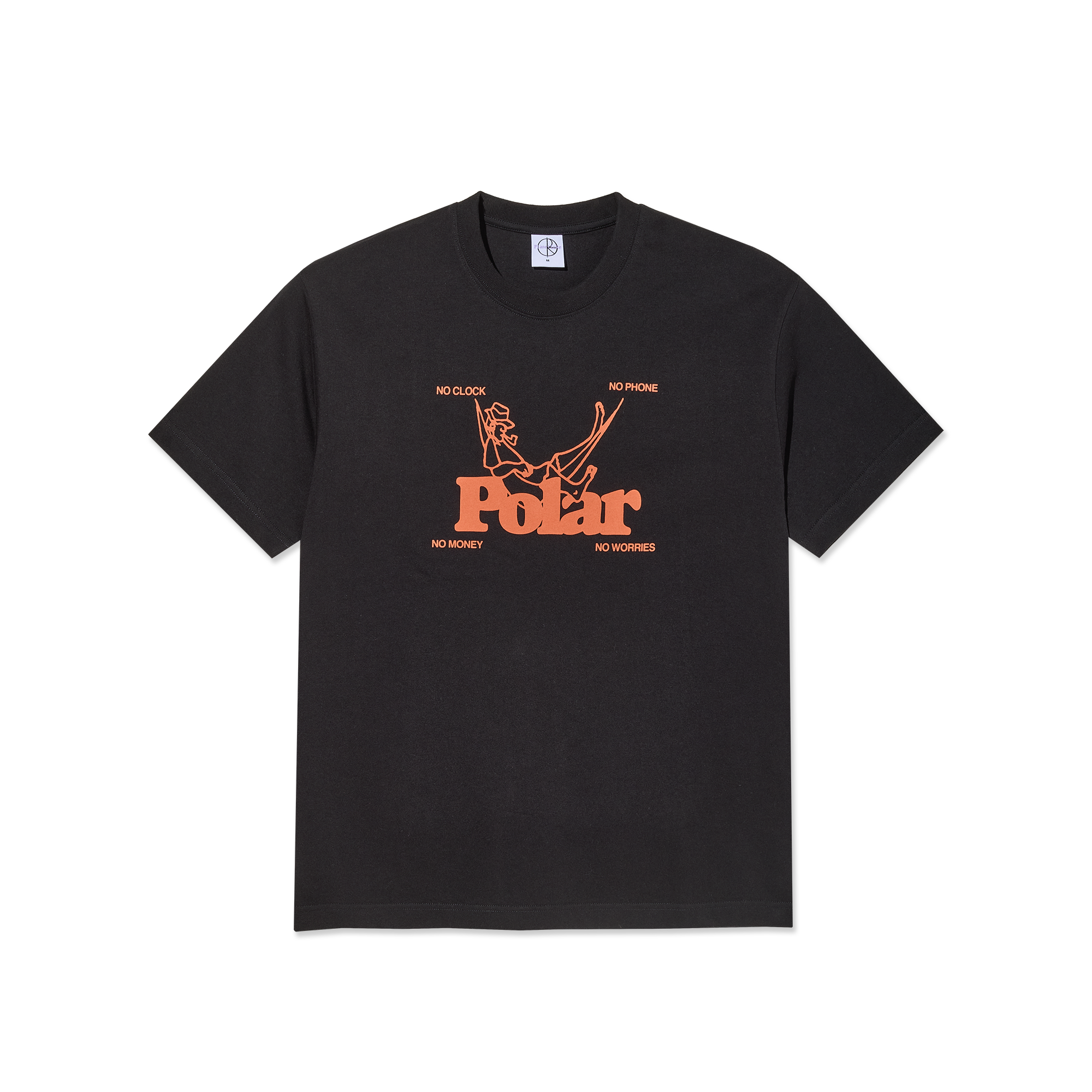 night were サーマル　スケーターファッション Tee | No Worries - Black – Polar Skate Co.