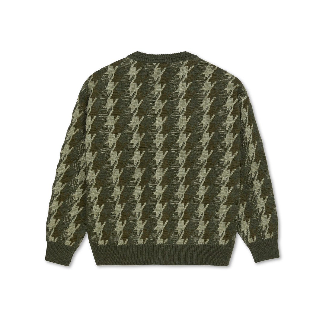 Louis Cardigan | Houndstooth - Green