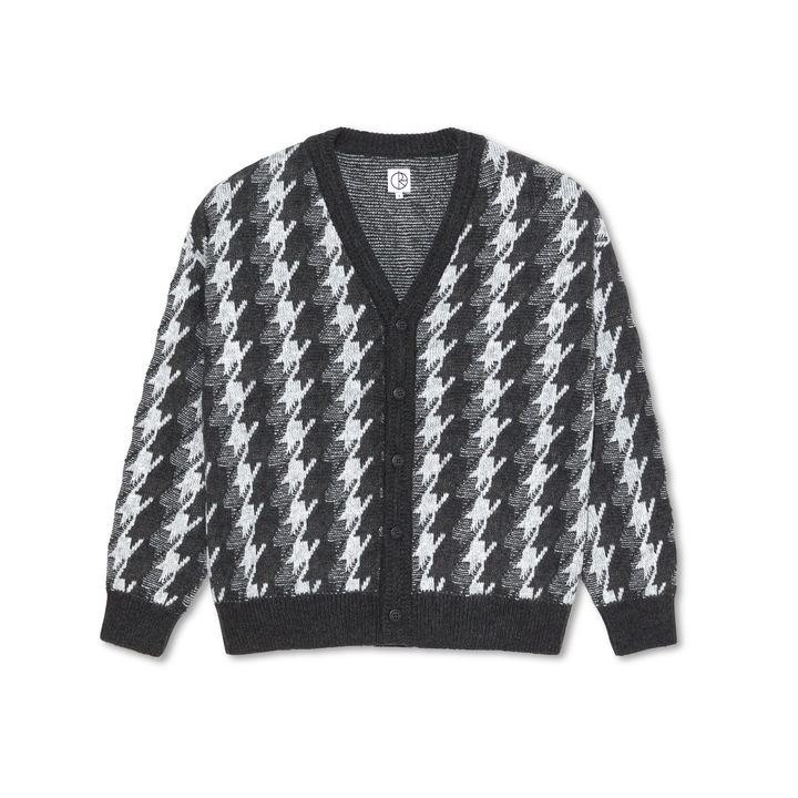 Louis Cardigan | Houndstooth - Grey