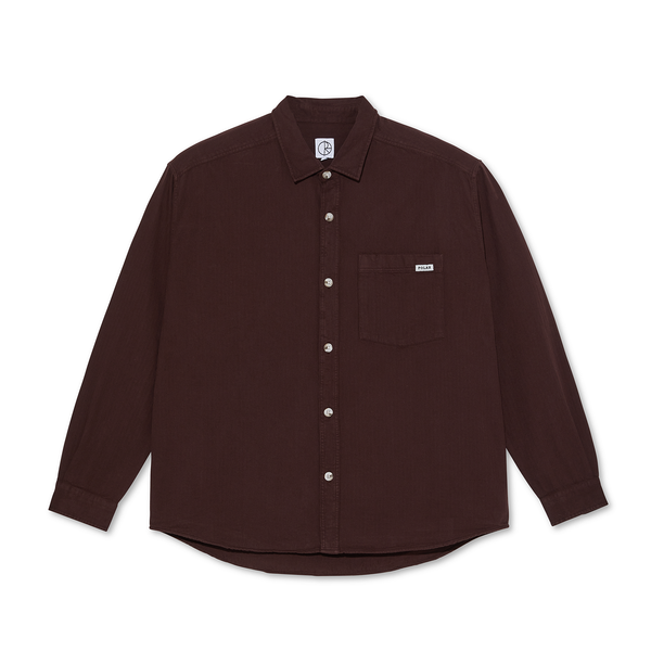 Mitchell LS Shirt | Herringbone - Wine