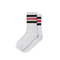 Rib Socks | Fat Stripe - White / Black / Red