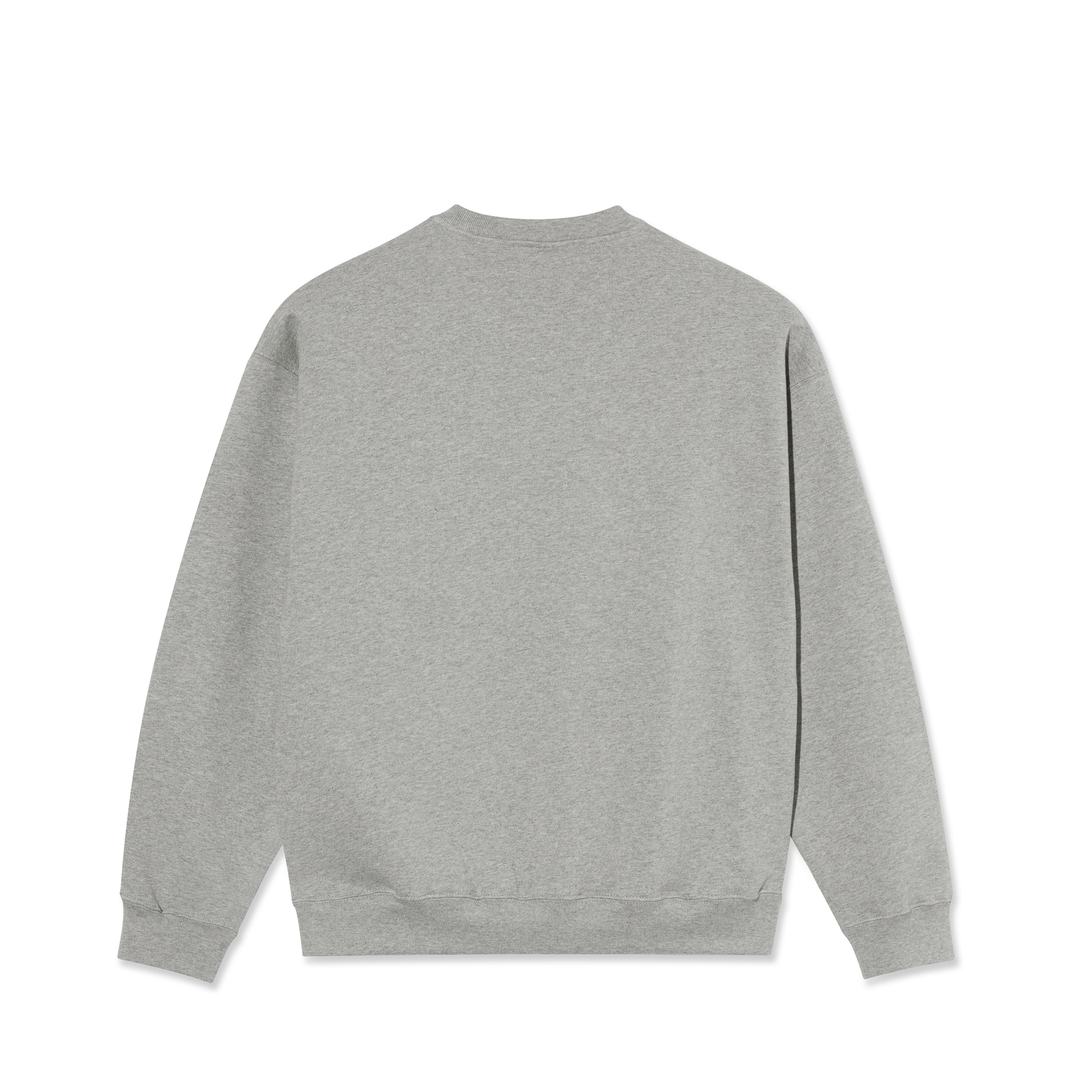 Dave Crewneck Surf Logo Heather Grey Polar Skate Co