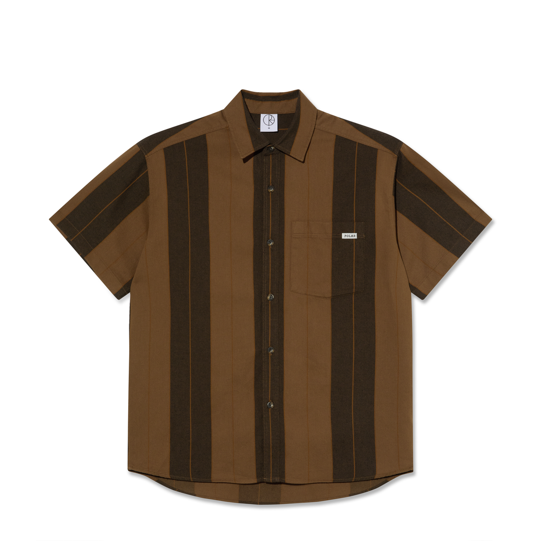 Mitchell Shirt - Brown Block Stripe