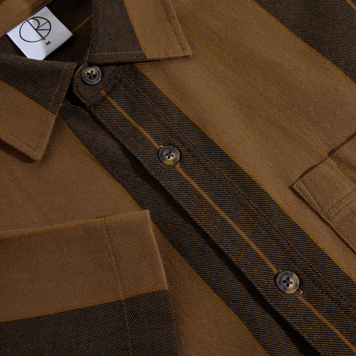 Mitchell Shirt - Brown Block Stripe