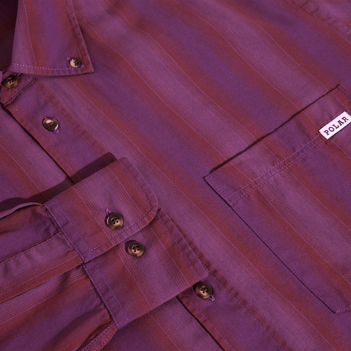 Ben LS Shirt - Purple Stripe