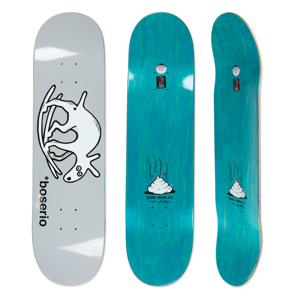Deck | Nick Boserio - Useless Wooden Dog - Grey – Polar Skate Co.