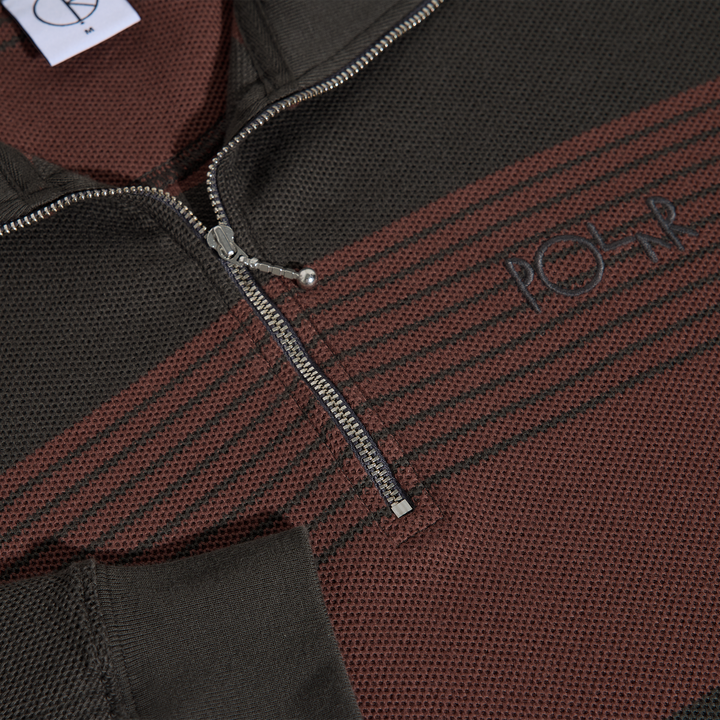 Surf Half Zip LS Shirt - Dirty Black/Brownstone