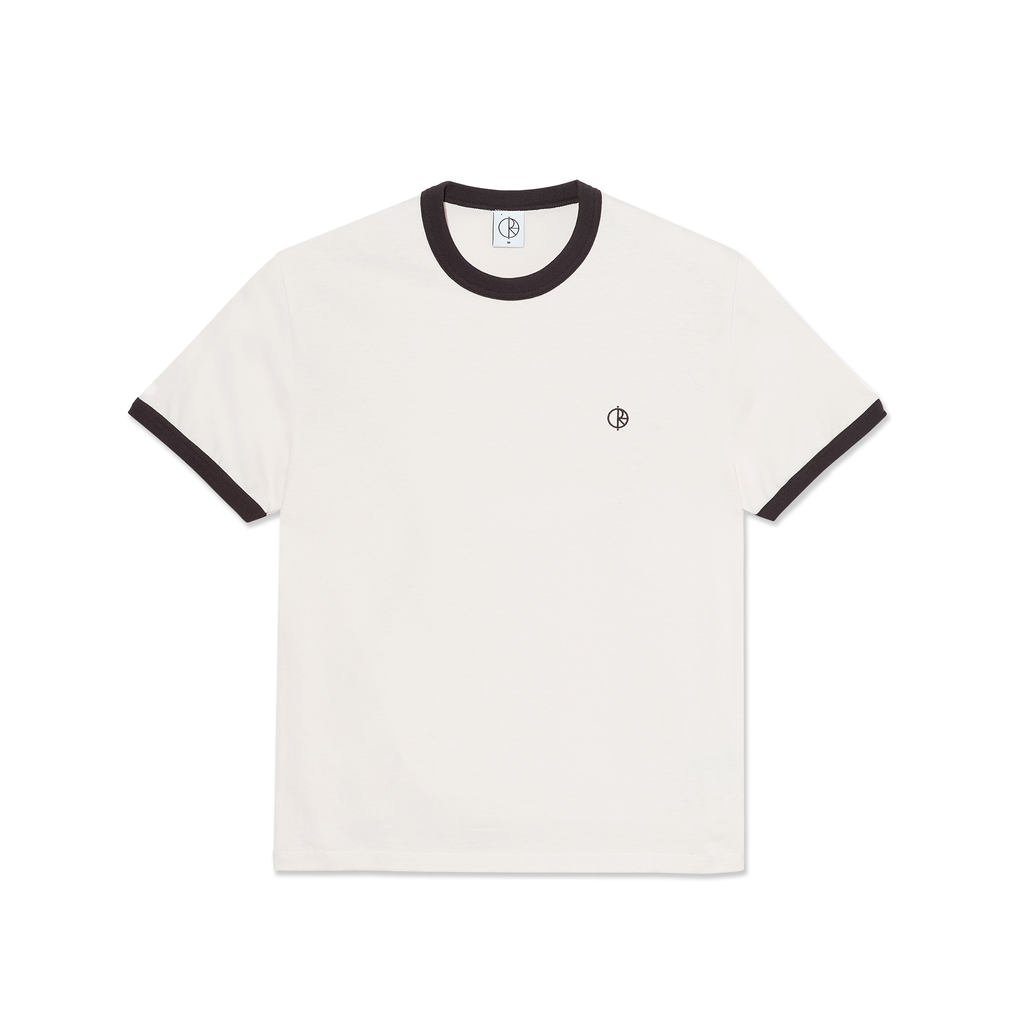 新品未使用 Border Ringer Tee Essentials - Perfect Ringer Tee - White & Black Snow | The Laundry
