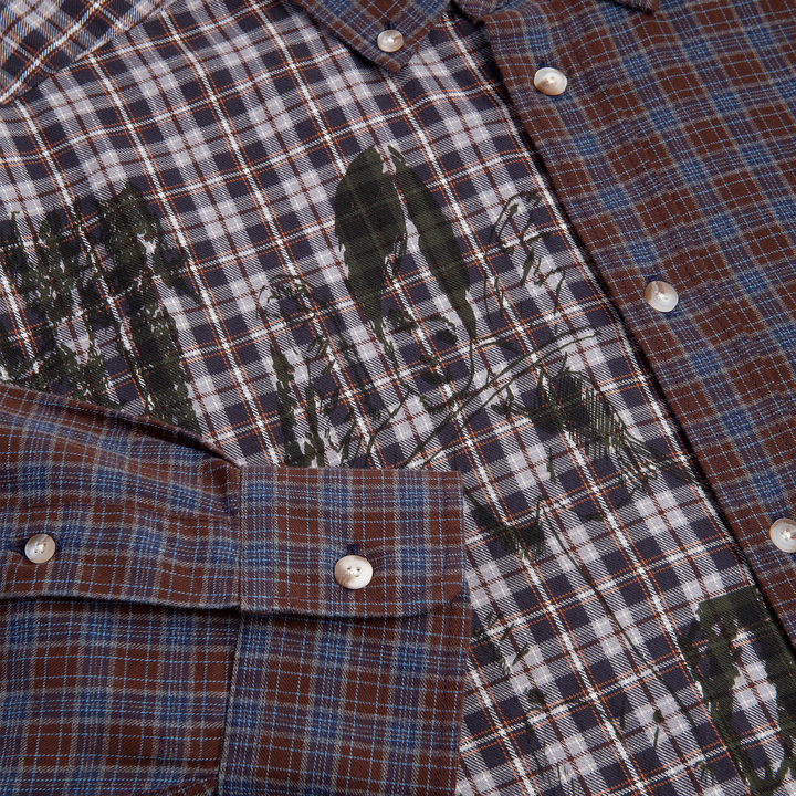 Ben LS Shirt | Violin - Graphite/Blue