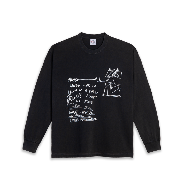 LS Tee | On Repeat - Silver Black