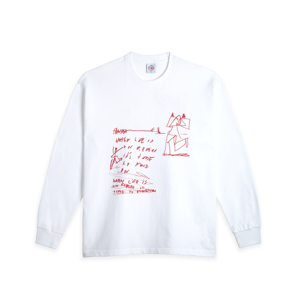 LS Tee | On Repeat - White – Polar Skate Co.