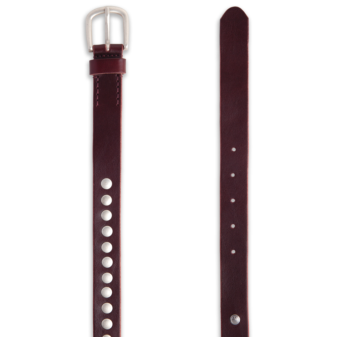 Niko Belt | Studs - Oxblood