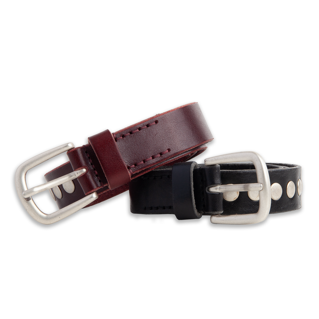 Niko Belt | Studs - Oxblood