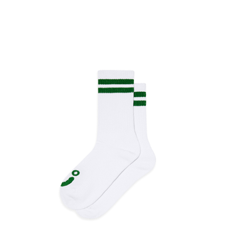 Rib Socks | Happy Sad - White/Green