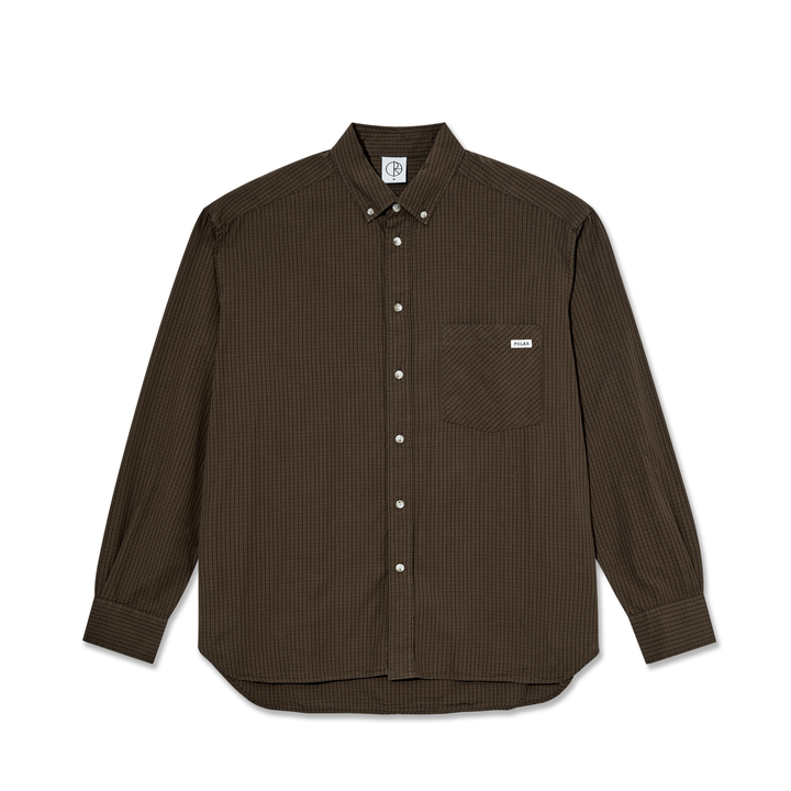 Ben LS Shirt | Poplin - Brown