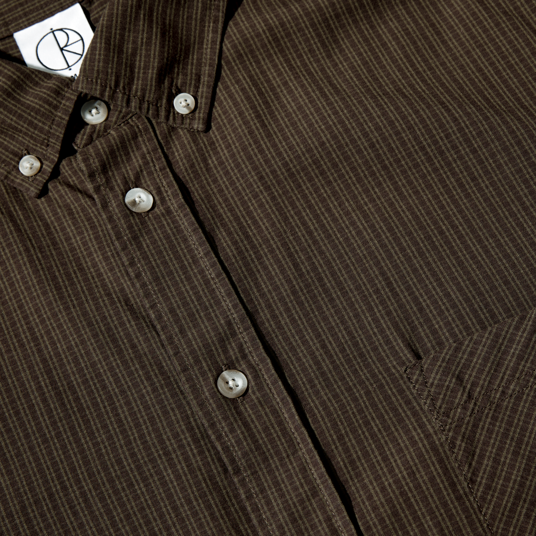 Ben LS Shirt | Poplin - Brown