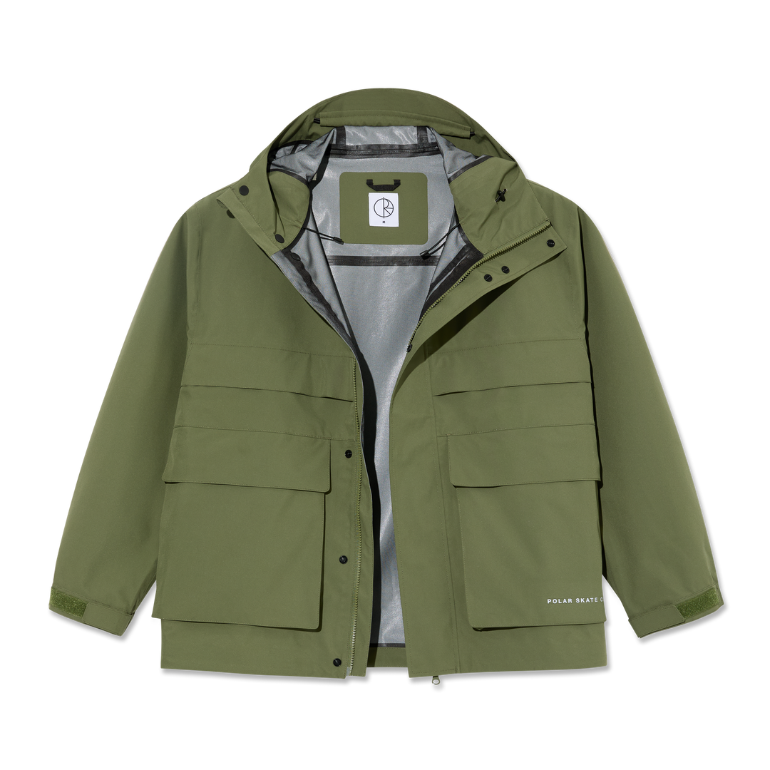 Cargo Shell Jacket - Moss Green