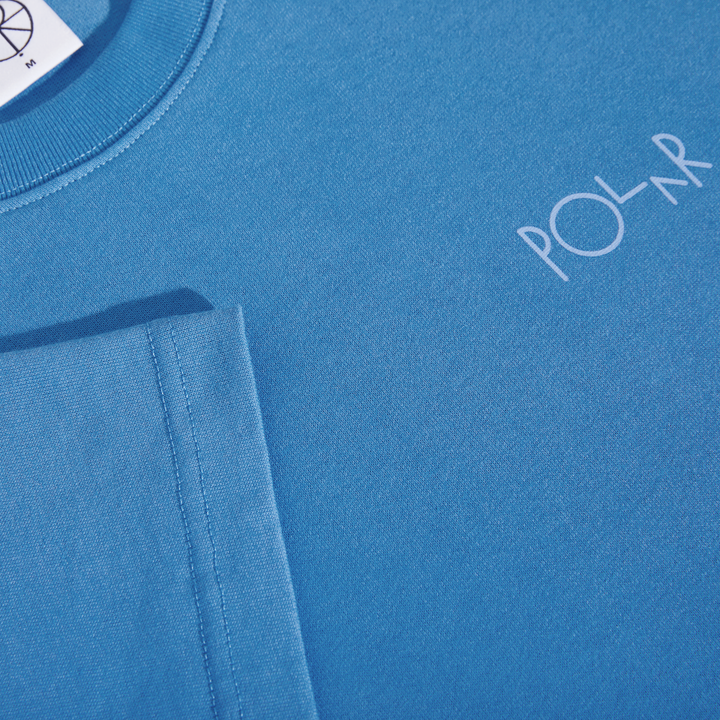 Contrast Tee | Stroke Logo - French Blue