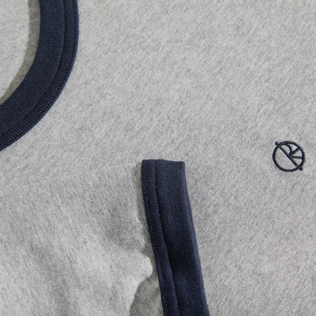 Ringer Tee - Heather Grey / Navy