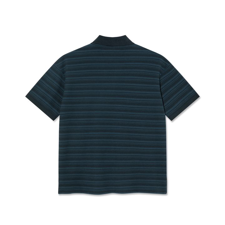 Surf Polo Shirt | Stripe - Neptune Blue