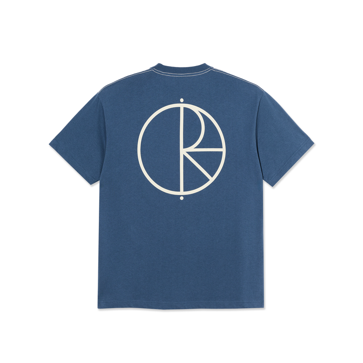 Contrast Tee I Stroke Logo - Grey Blue