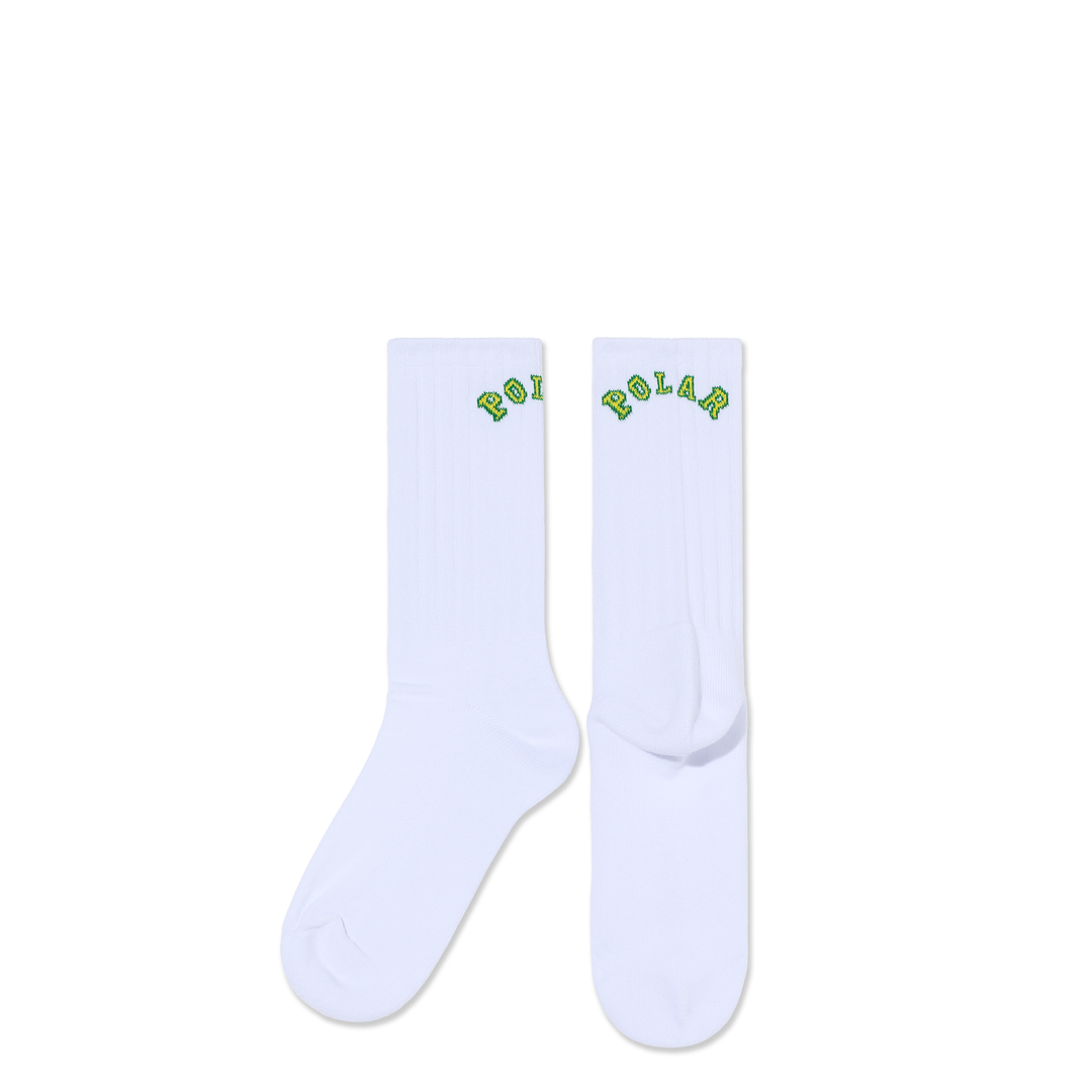 Large Rib Socks | College - White