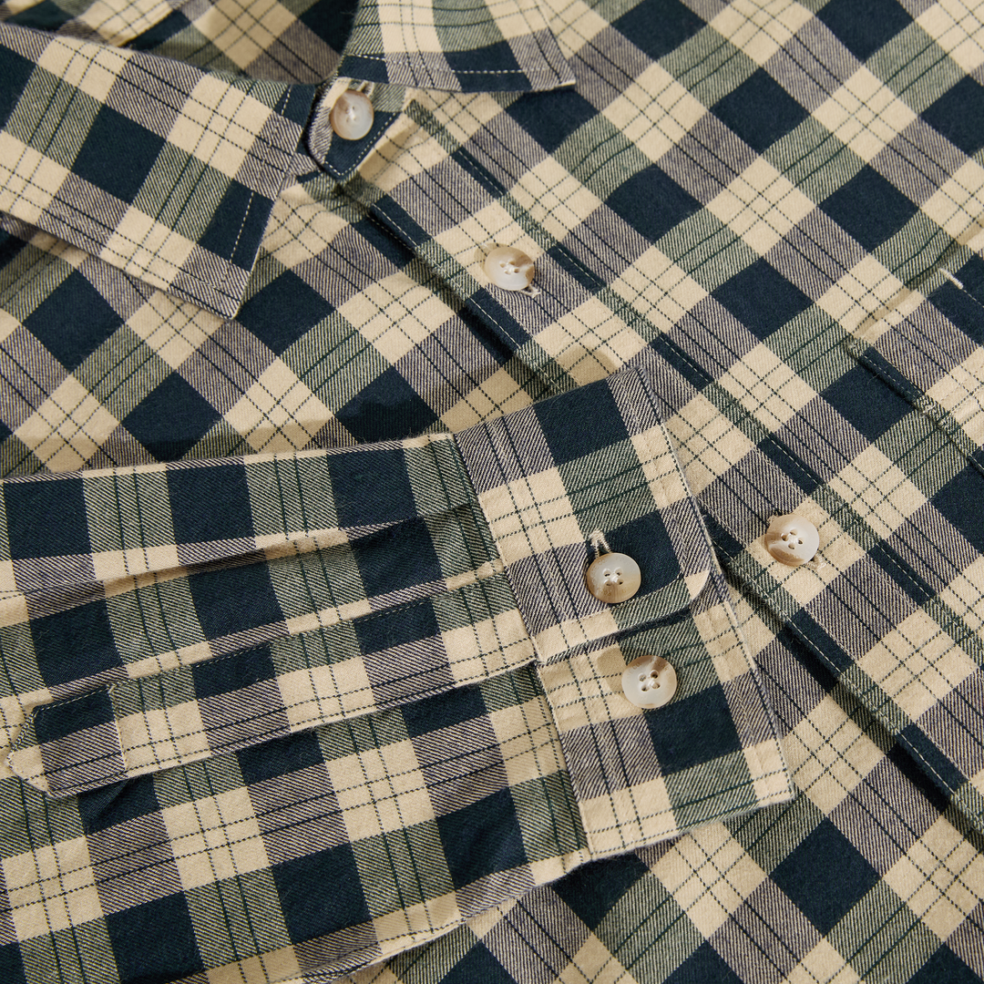 Mitchell LS Shirt - Teal/Butter