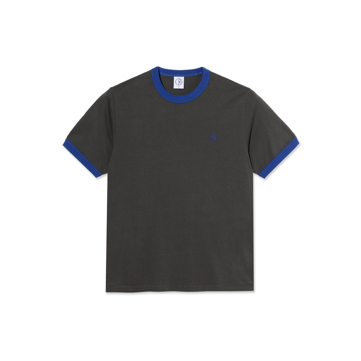 Ringer Tee - Dirty Black/Egyptian Blue