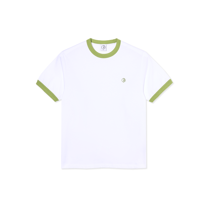 Ringer Tee - White/Peridot