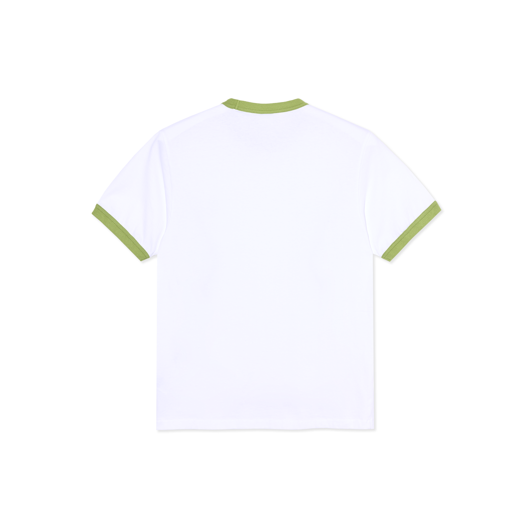 Ringer Tee - White/Peridot