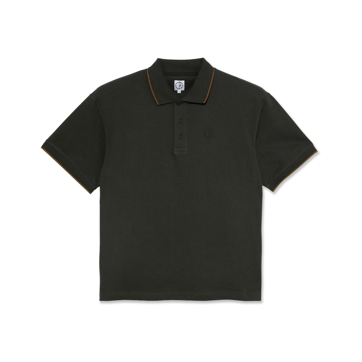 Surf Polo Shirt | Checkered - Dirty Black