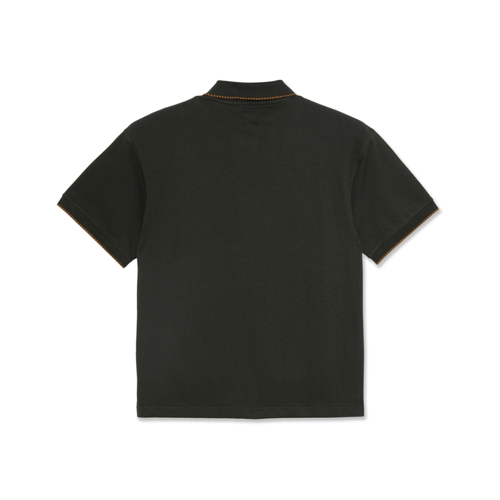 Surf Polo Shirt | Checkered - Dirty Black