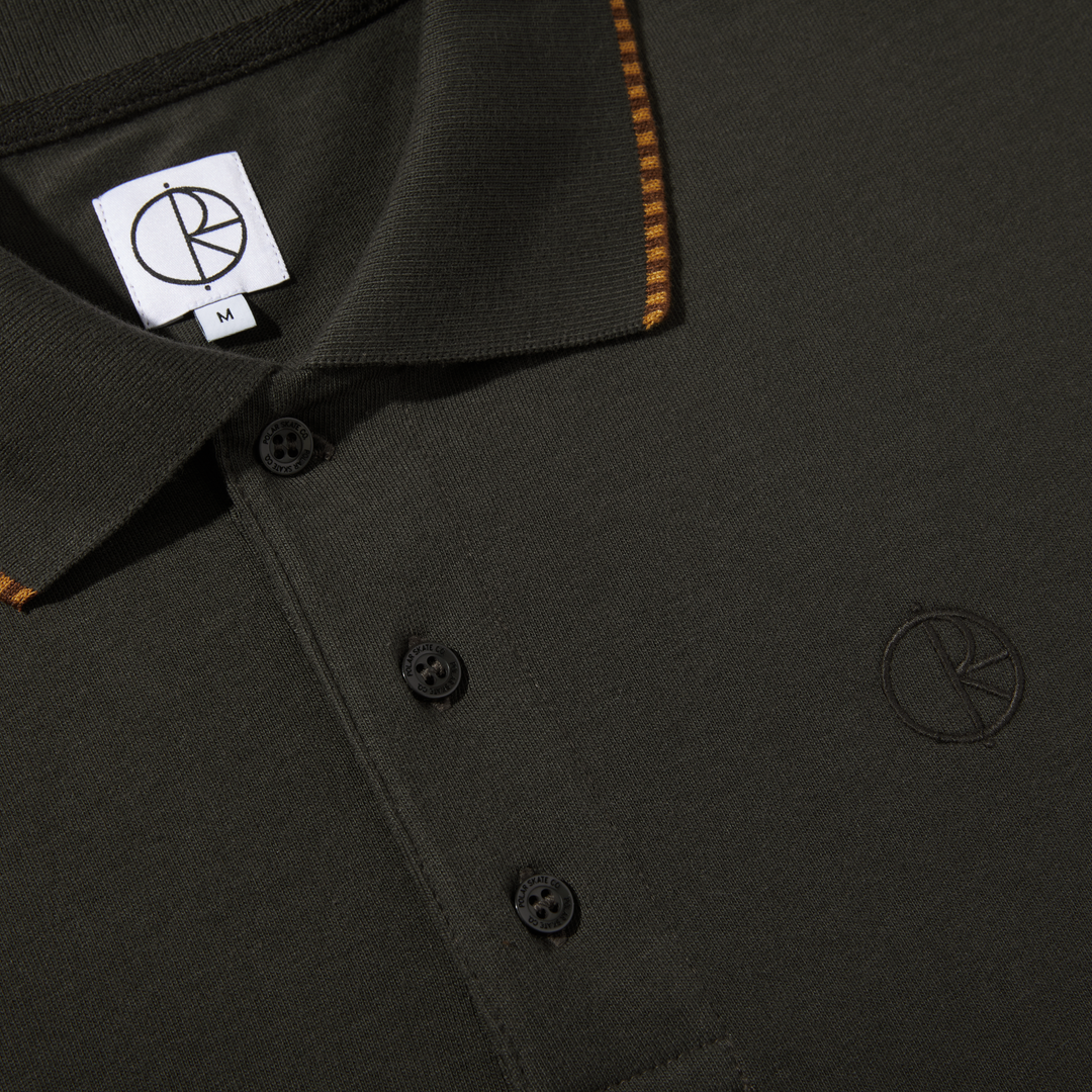 Surf Polo Shirt | Checkered - Dirty Black