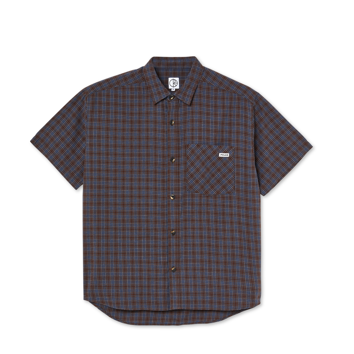 Mitchell Shirt | Poplin - Brown / Blue