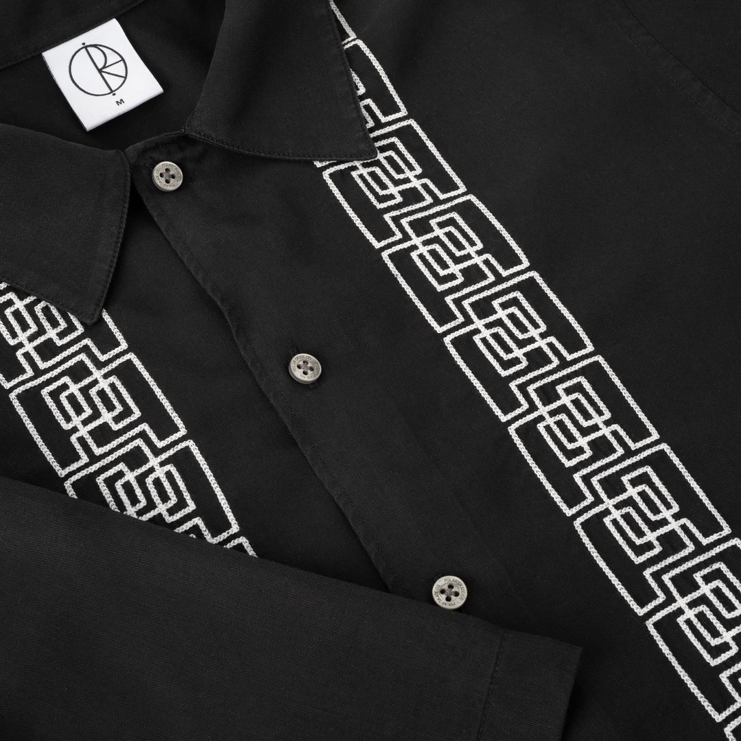 Bowling Shirt | Double P - Black / White