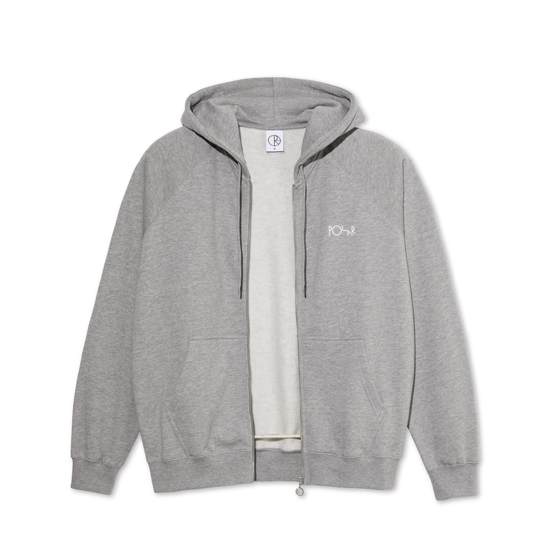 Default Zip Hoodie - Heather Grey