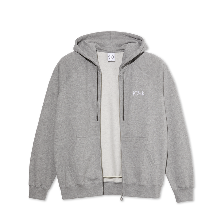 Default Zip Hoodie - Heather Grey