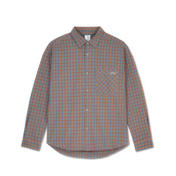 Mitchell LS Shirt - Blue / Rust